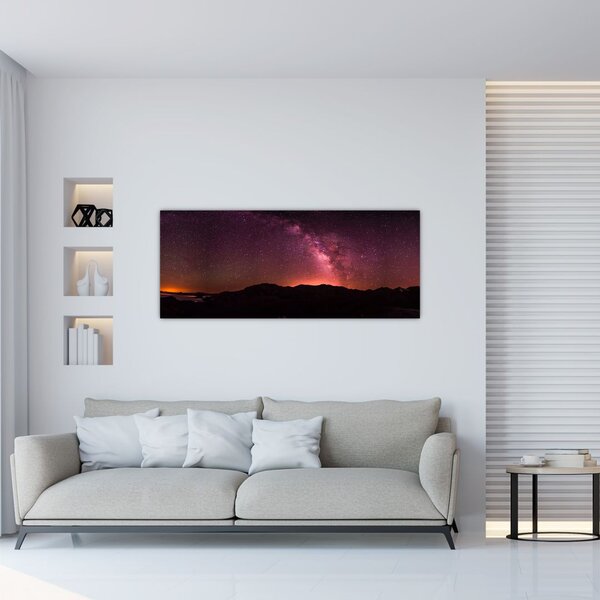 Tablou calea lactee roz (120x50 cm)