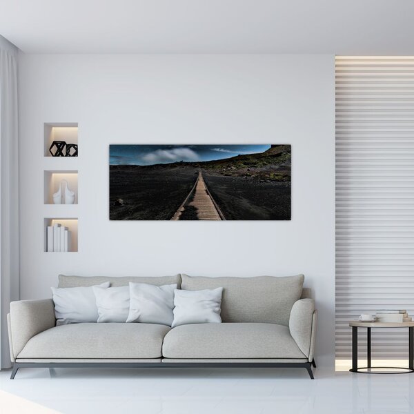 Tablou drumul de lemn în amurg (120x50 cm)