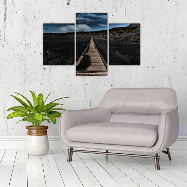 Tablou drumul de lemn în amurg (90x60 cm)