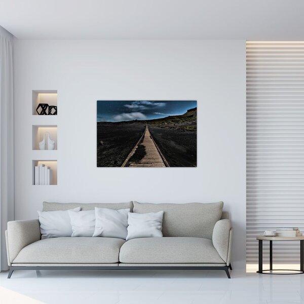 Tablou drumul de lemn în amurg (90x60 cm)