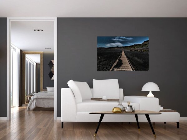 Tablou drumul de lemn în amurg (90x60 cm)
