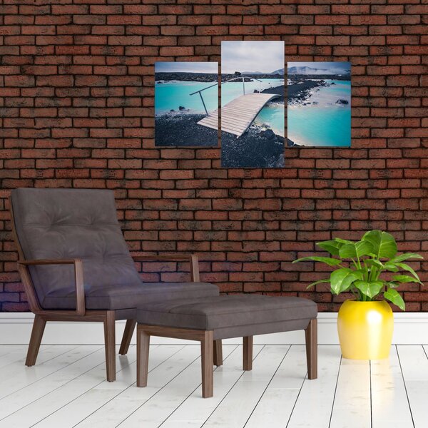 Tablou cu pod din lemn (90x60 cm)