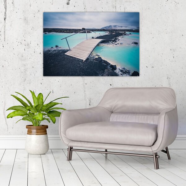 Tablou cu pod din lemn (90x60 cm)