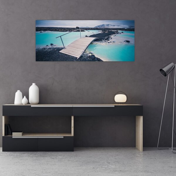 Tablou cu pod din lemn (120x50 cm)