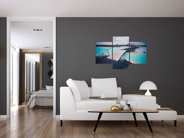 Tablou cu pod din lemn (90x60 cm)