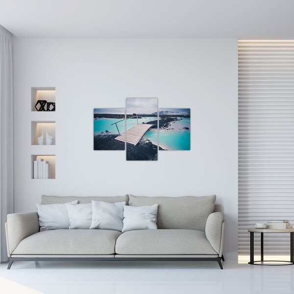 Tablou cu pod din lemn (90x60 cm)
