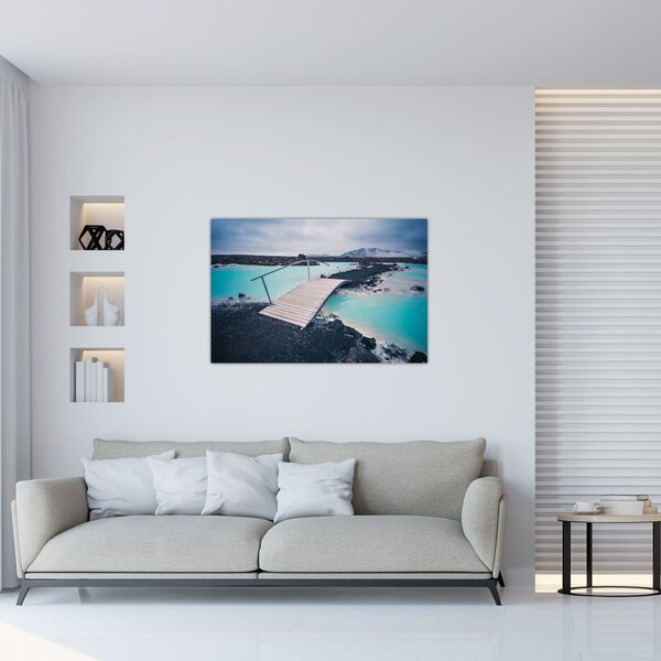 Tablou cu pod din lemn (90x60 cm)