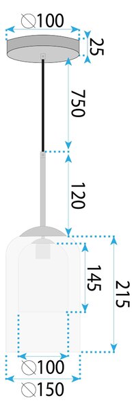 Lampă suspendată APP1704-1PC Amber