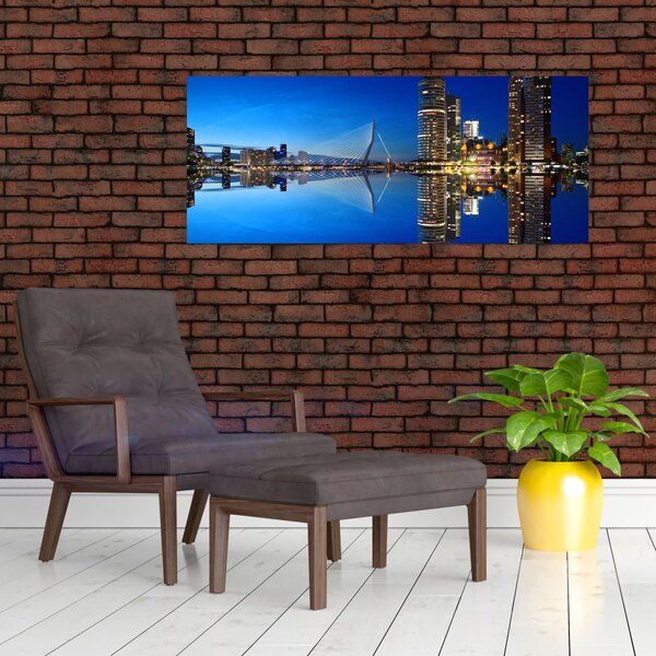 Tablou - Rotterdam nocturn (120x50 cm)