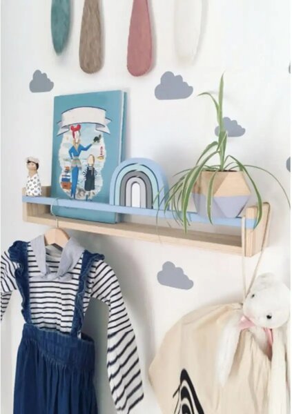 Raft de perete lemn, seria Wood Homs 60 x 10 x 10 cm,700086