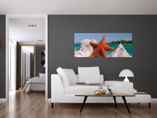 Tablou cu stea de mare (120x50 cm)