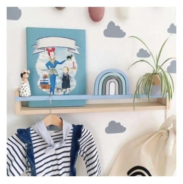 Raft de perete lemn, seria Wood Homs 60 x 10 x 10 cm,700086