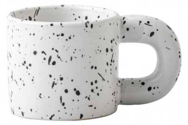 Cană ceramică, mată, crem cu aspect pătat, 300 ml, eCarla, CUP19