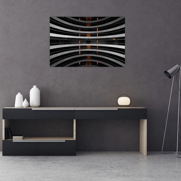 Tablou abstract - clădire (90x60 cm)