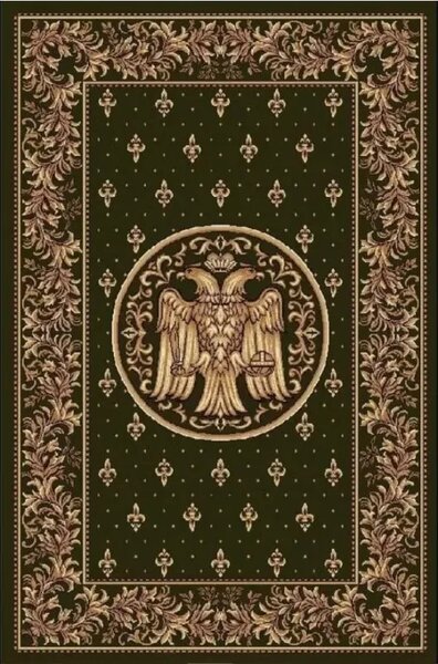 Covor Bisericesc Vultur Bicefal Verde 15032-310 Selectează mărime: 100 X 200