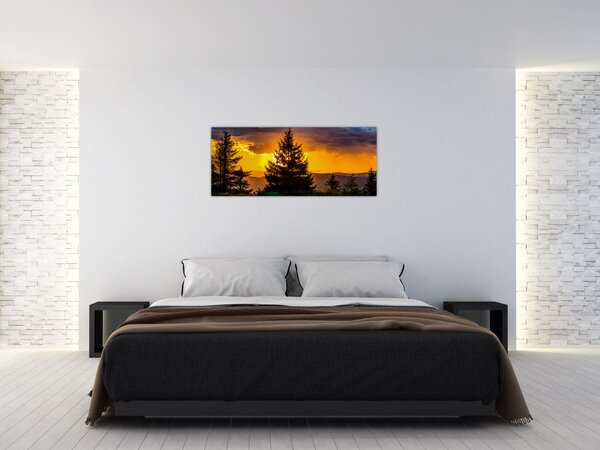 Tablou - coniferi (120x50 cm)