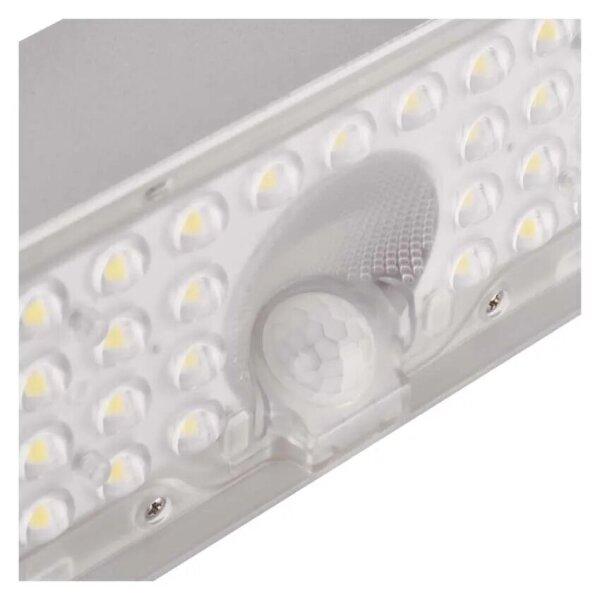Proiector LED solar cu senzor de mișcare LED/3,7V 3000mAh 4000K IP65 alb