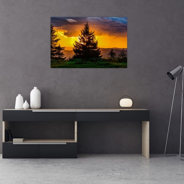 Tablou - coniferi (90x60 cm)