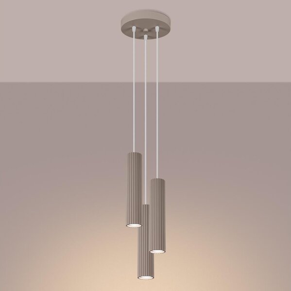 Brilagi - Suspensie LED CRESTO pe cablu, 3x GU10, 10W, 230V, taupe