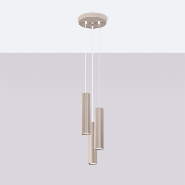 Brilagi - Suspensie LED CRESTO pe cablu, 3x GU10, 10W, 230V, taupe