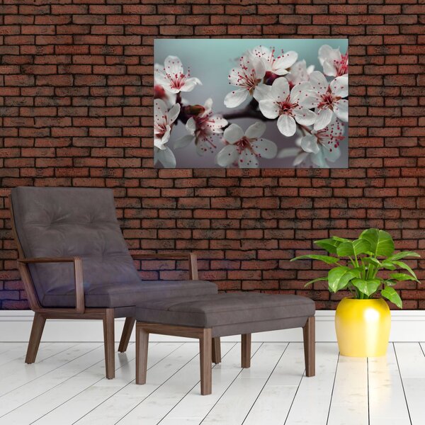 Tablou cu floare - roșie (90x60 cm)