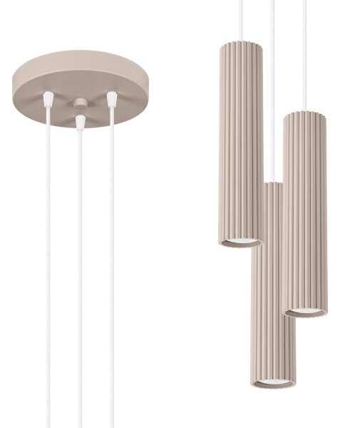 Brilagi - Suspensie LED CRESTO pe cablu, 3x GU10, 10W, 230V, taupe