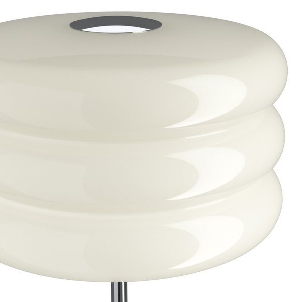 EGLO Lampadar Tortora, albă, sticlă, metal, înălțime 153 cm, E27, Alb, Camera de zi / sufragerie, Sticlă, Viața tânără