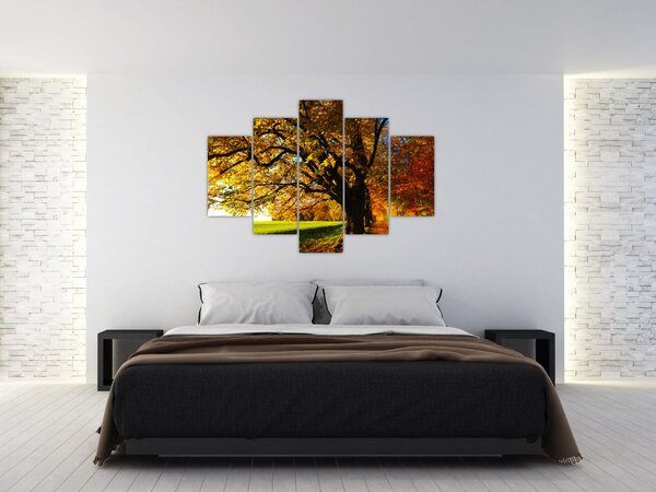 Tablou cu copac toamna (150x105 cm)