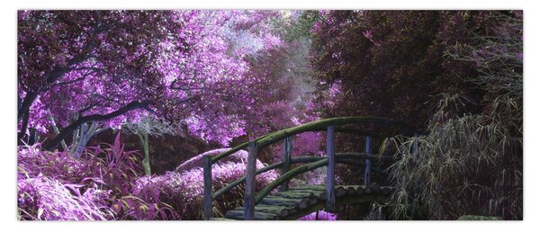 Tablou - copaci violeți (120x50 cm)