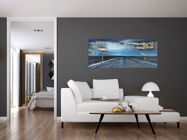Tablou cu drum în furtună (120x50 cm)