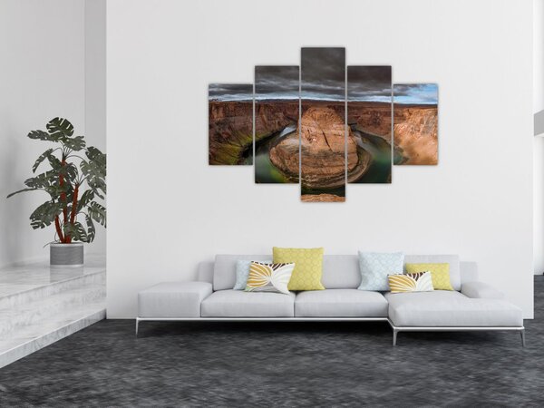 Tablou cu lac în stânci (150x105 cm)