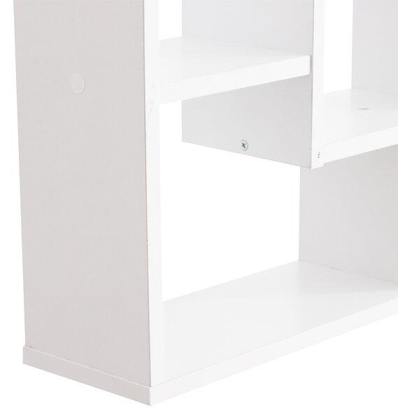 HOMCOM Bibliotecă Modernă de Perete, Rafturi Spatioase, 85x47.5x14.5 cm, Alb | Aosom Romania
