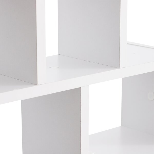 HOMCOM Bibliotecă Modernă de Perete, Rafturi Spatioase, 85x47.5x14.5 cm, Alb | Aosom Romania