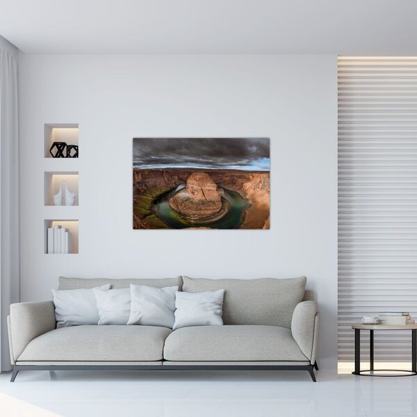 Tablou cu lac în stânci (90x60 cm)