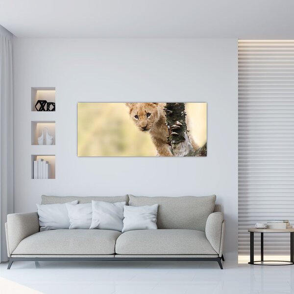 Tablou cu pui de leu (120x50 cm)
