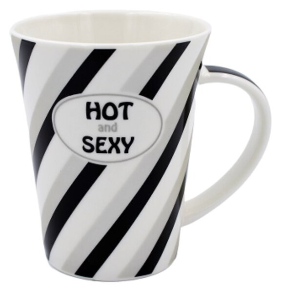 Cană din porțelan personalizată cu mesaj "HOT and SEXY"