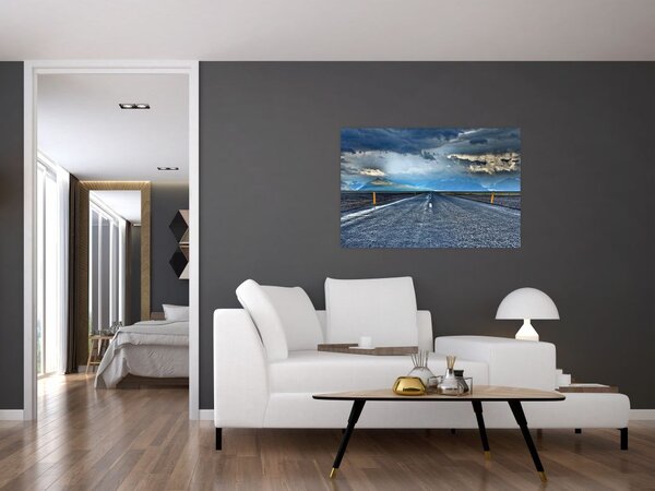 Tablou cu drum în furtună (90x60 cm)