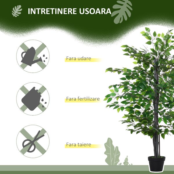 Arbore Artificial de Banan Outsunny, Planta Artificiala, bananier artificial | Aosom Romania