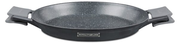 Tigaie Paella Royalty Line RL-MP32M, 32cm, Acoperire marmura, Inductie, Negru