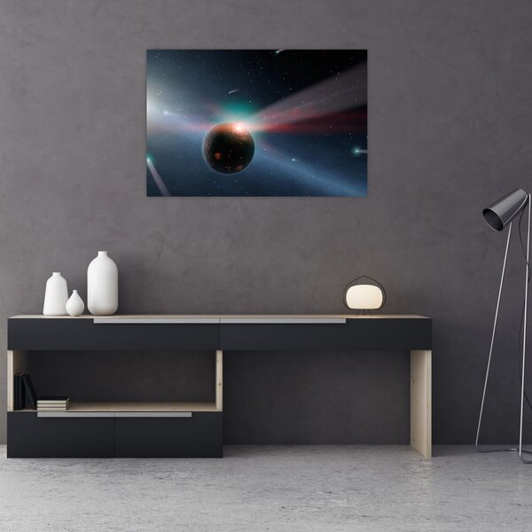 Tablou cu planetă mică (90x60 cm)