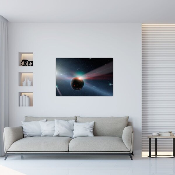 Tablou cu planetă mică (90x60 cm)