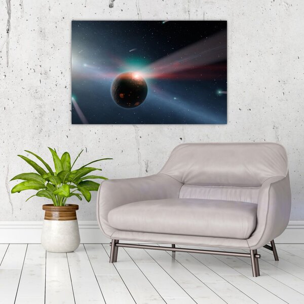 Tablou cu planetă mică (90x60 cm)