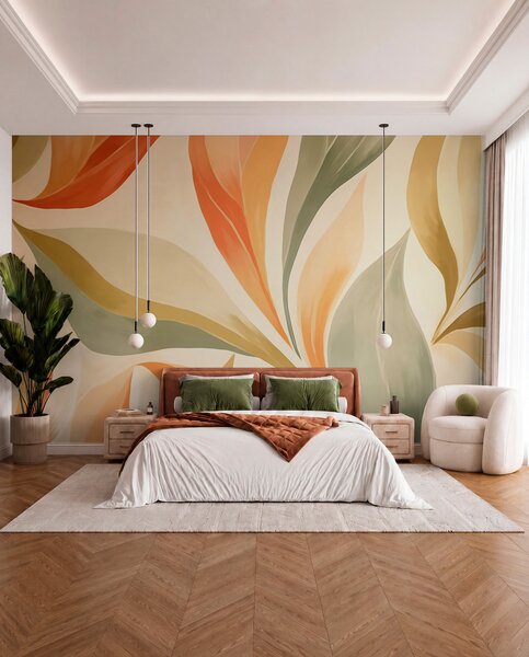 Tapet Frunze ascuțite, Fototapet Modern, w05839 : Uwalls.ro