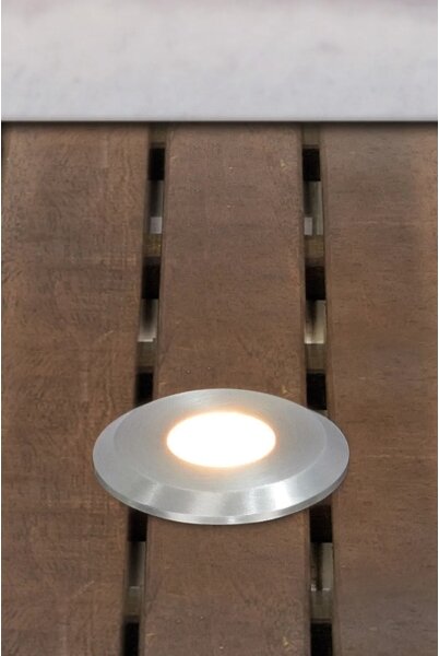 Markslöjd 107716 - Lampă LED încastrată pentru exterior GARDEN24 0,8W/24V IP44 negru/crom mat