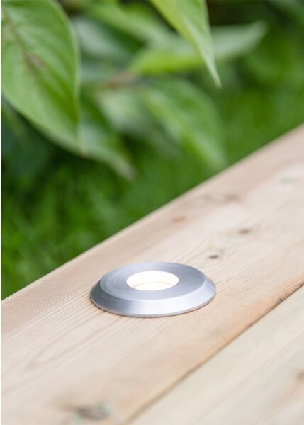 Markslöjd 107716 - Lampă LED încastrată pentru exterior GARDEN24 0,8W/24V IP44 negru/crom mat