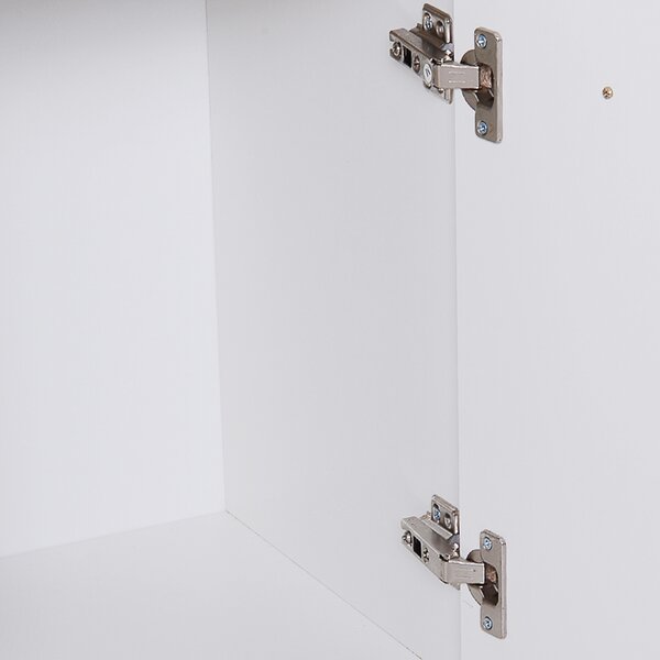 HOMCOM Dulapior Multifuncțional cu 3 Uși și 2 Sertare, Design Modern, Lemn Granulat, Alb, 106x35x76cm | Aosom Romania