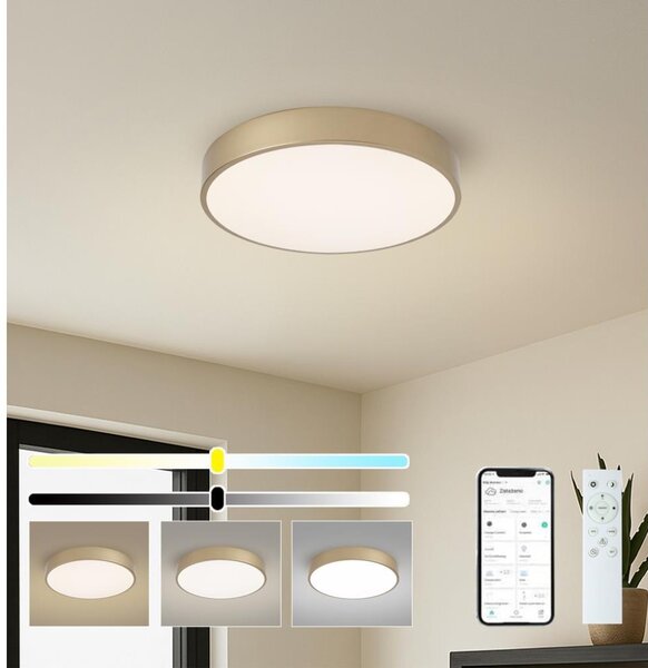 Brilagi-LED Corp de iluminat reglabil POOL SMART LED/48W/230V 40 cm Wi-Fi Tuya auriu + telecomandă
