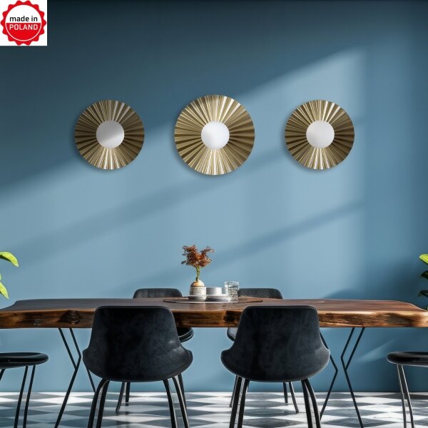 SET 3x Aplice de perete SUNPLISS 1xG9/10W/230V auriu/crem