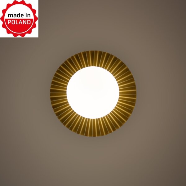 Aplica de perete SUNPLISS 1xG9/10W/230V, diam. 20 cm, auriu/crem