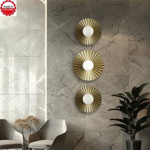 SET 3x Aplice de perete SUNPLISS 1xG9/10W/230V auriu/crem